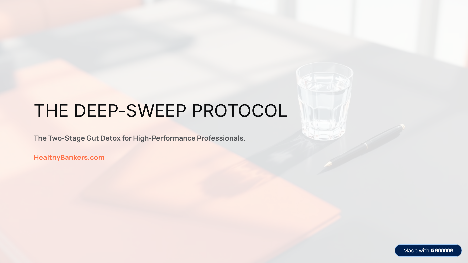 Deep-Sweep protocol — gut and inflammation support under high demand