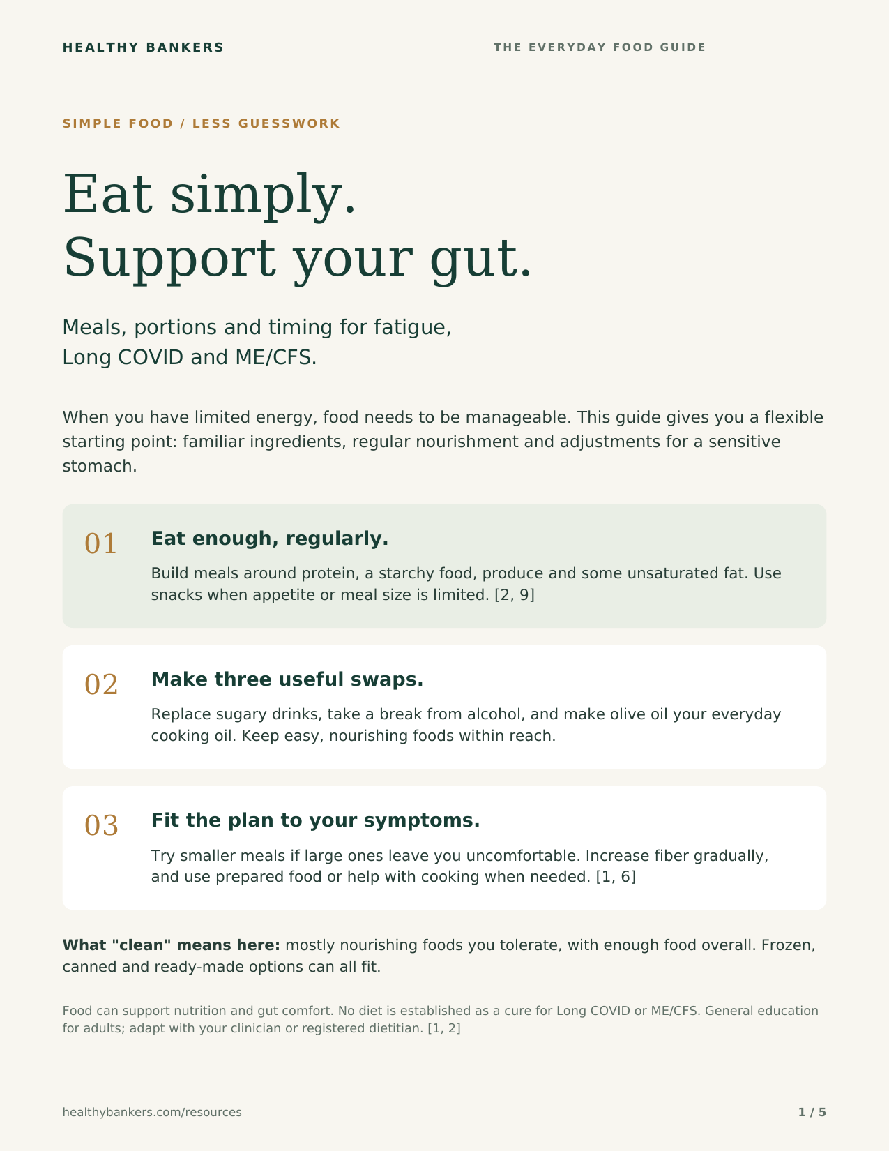 Everyday Food Guide — simple food for fatigue and recovery